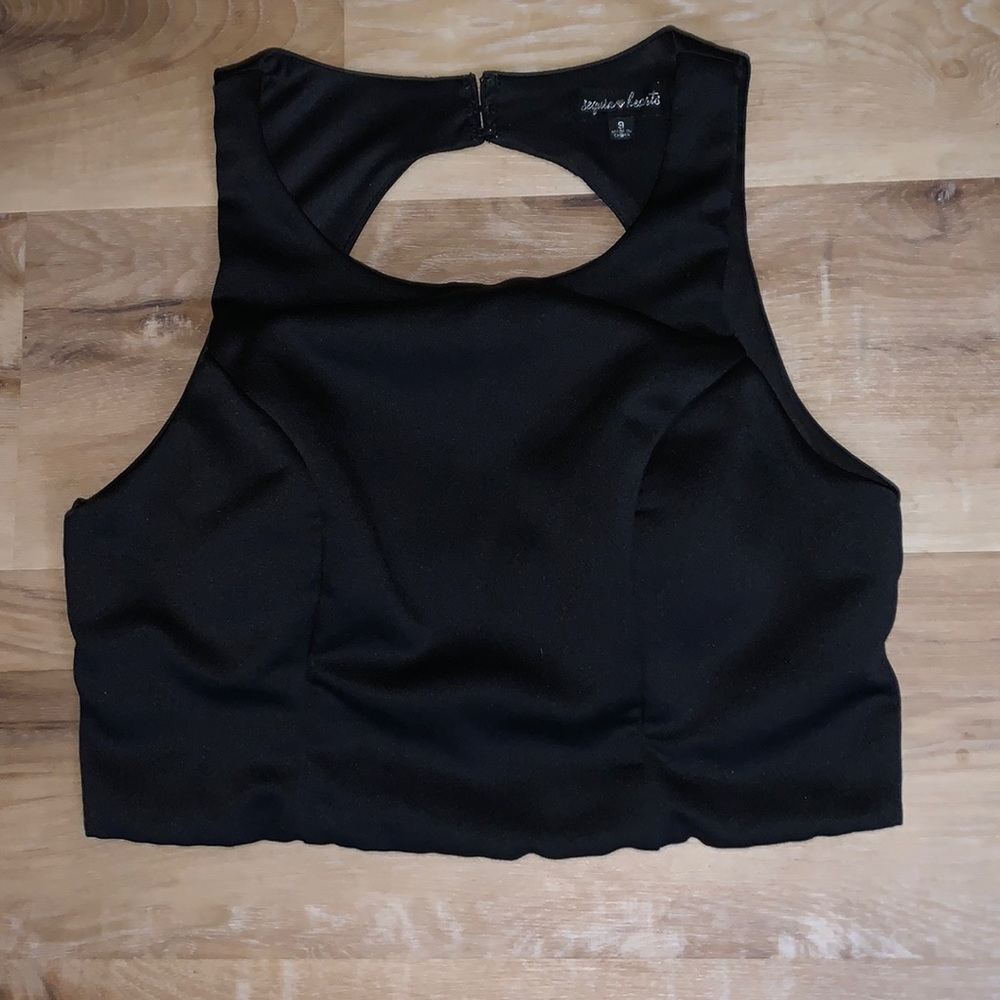 Sequin Hearts Crop Top